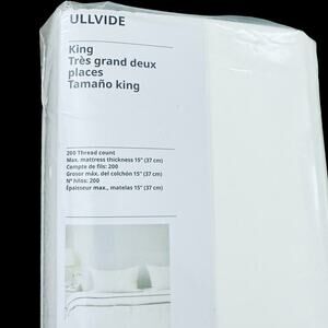IKEA ULLVIDE White King 4 Piece Sheet Set
